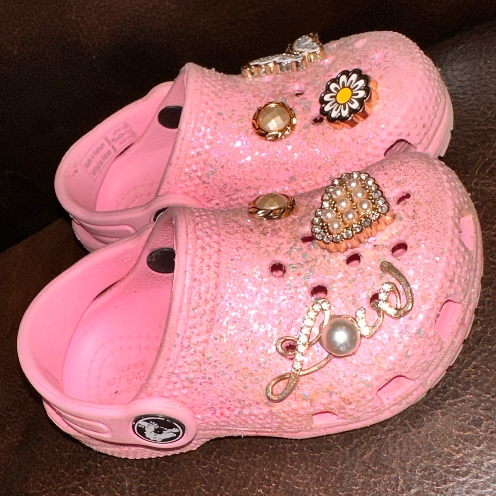 Classic Crocs Glitter Pink Toddler